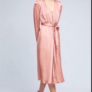 - Anthropologie rose blush midi dress